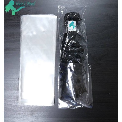 Clear Self Adhesive Seal Plastic Bags Transparent Packaging For Hair Extensions